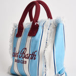 Borsa donna Colette a righe celeste e bianca COLETTE 00938L MC2 SAINT BARTH 