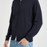 Maglia uomo fullzip blu notte M040224 151 ACCADEMIE TESSILI 