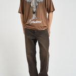 T-shirt uomo con stampa marrone 100592 16DUSTYBROWN REPRESENT 