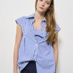 Camicia donna Nicol a righe celeste Y5SK34 75RIG SEMICOUTURE 