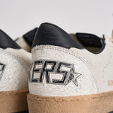 Sneakers donna Ball Star bianca e nera GWF00117 F00377110283 GOLDEN GOOSE 