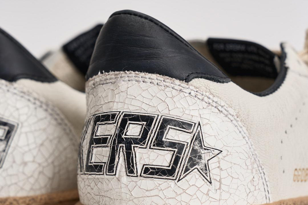 Sneakers donna Ball Star bianca e nera GWF00117 F00377110283 GOLDEN GOOSE 