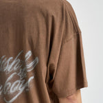 T-shirt uomo con stampa marrone 100592 16DUSTYBROWN REPRESENT 