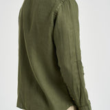 Camicia uomo in lino verde J66TNP UU2 ACCADEMIE TESSILI 