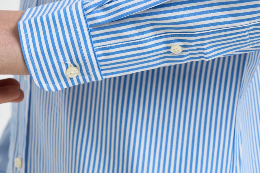 Camicia uomo a righe celeste 710929344 001 RALPH LAUREN 