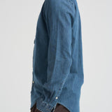 Camicia uomo in denim scuro Custom-Fit 710548539 001 RALPH LAUREN 