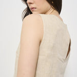 Top donna girocollo beige D312498 BETULLA004 P.a.r.o.s.h. 