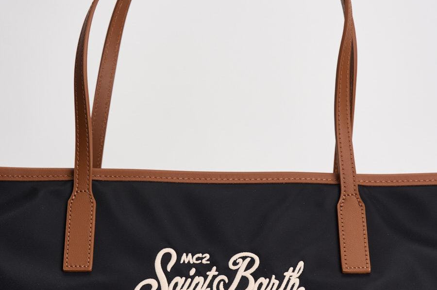 Borsa donna City media in nylon nera CB0002 00288L0018 MC2 SAINT BARTH 