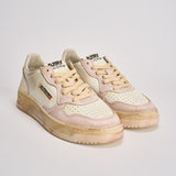 Sneakers donna Medalist vintage bianche e rosa AVLW SV08 AUTRY 