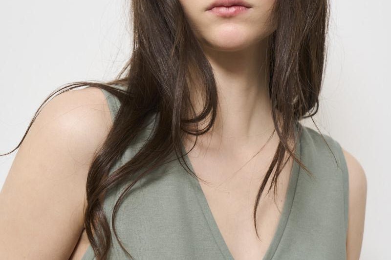 Top donna verde in maglia 853004 ZG480Z1568 INCOTEX 