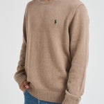 Maglia uomo in cotone beige 710810846 036 RALPH LAUREN 
