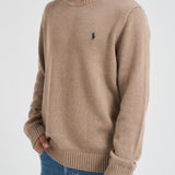 Maglia uomo in cotone beige 710810846 036 RALPH LAUREN 