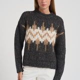 Maglione donna in tricot jaquard S99408F03 9249673C PESERICO 