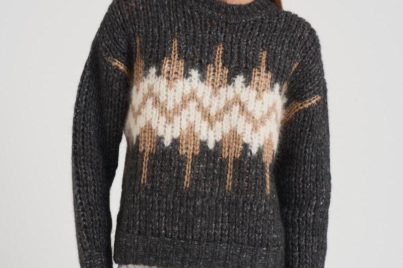 Maglione donna in tricot jaquard S99408F03 9249673C PESERICO 