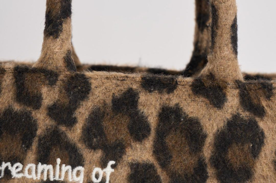 Borsa donna Vanity Felt animalier VANITYFELT LEO18 MC2 SAINT BARTH 