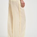Pantalone donna in lino burro S6SN33 A41 SEMICOUTURE 
