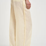 Pantalone donna in lino burro S6SN33 A41 SEMICOUTURE 