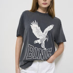 T-shirt donna grigia vintage 10075 WBL1 ANINE BING 