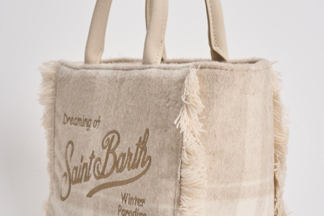 Borsa donna Vanity Felt beige VANITYFELT CHECK1110 MC2 SAINT BARTH 
