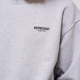 Felpa uomo girocollo grigia con logo OCM4115 GREYBLACK158 REPRESENT 