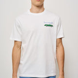 T-shirt uomo girocollo bianca con stampa SAVEFORCAR 01NEB MC2 SAINT BARTH 
