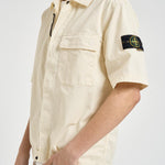 Camicia uomo manica corta panna 1100025 S0A10V0093 STONE ISLAND 