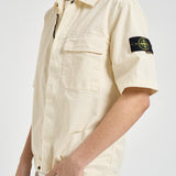 Camicia uomo manica corta panna 1100025 S0A10V0093 STONE ISLAND 