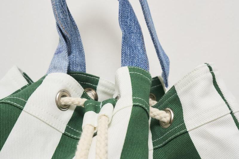 Borsa uomo a righe verde TRAVELBAG STRIPESPOPV51 MC2 SAINT BARTH 