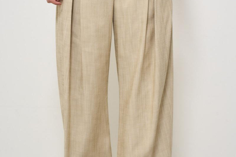 Pantalone donna wide-leg beige 104781 A2EJD18 PINKO 