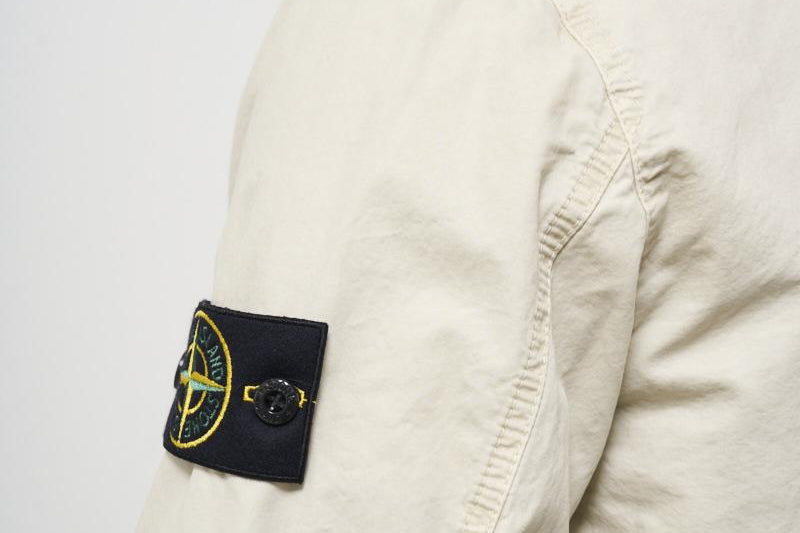 Camicia uomo panna con zip 1200032 S00WNV0195 STONE ISLAND 