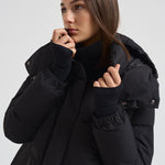Piumino donna Laminar lungo nero PI002047D 9300 HERNO 