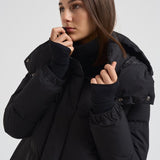 Piumino donna Laminar lungo nero PI002047D 9300 HERNO 