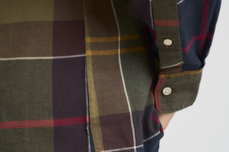 Camicia uomo tartan verde e blu MSH4992 TN52 BARBOUR 