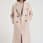 Cappotto lungo donna doppiopetto panna MYRNA DEBORA9220 ACCADEMIE TESSILI 