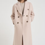 Cappotto lungo donna doppiopetto panna MYRNA DEBORA9220 ACCADEMIE TESSILI 