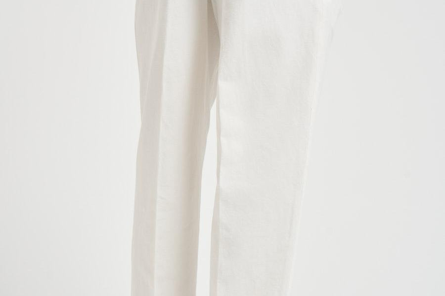 Pantalone uomo con pinces bianco MANHA 3005125120 BRIGLIA 