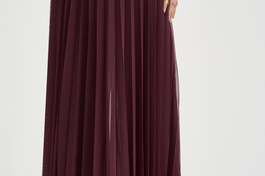 Gonna lunga donna lunga plissé bordeaux 14887 2503 FORTE FORTE 