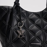 Borsa donna matelassé nera EW001009 AF17630UC001 EMPORIO ARMANI 