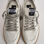 Sneakers donna Ball Star bianca e silver GWF00117 F00377311325 GOLDEN GOOSE 