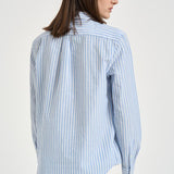 Camicia donna a righe celeste 211971514 503 RALPH LAUREN 