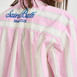 Camicia donna a righe rosa BRIG001 2153 MC2 SAINT BARTH 