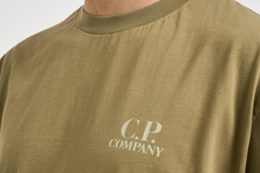 T-shirt uomo girocollo verde oliva TS086A 644 C.P. COMPANY 