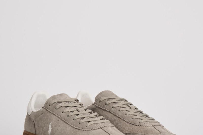 Sneakers uomo in suede grigie 809978008 002 RALPH LAUREN 