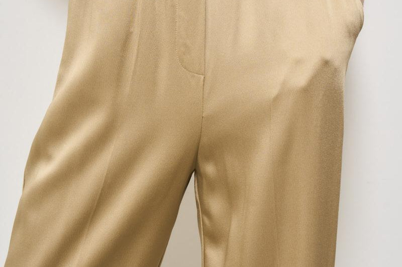 Pantalone donna satinato beige F5SS78 V53 LIVIANA CONTI 