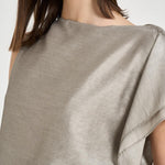 Camicia donna in organza semilucida grigia E06023 970 PESERICO 
