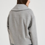 Cappotto donna corto grigio chiaro IRIS DEBORA402 ACCADEMIE TESSILI 