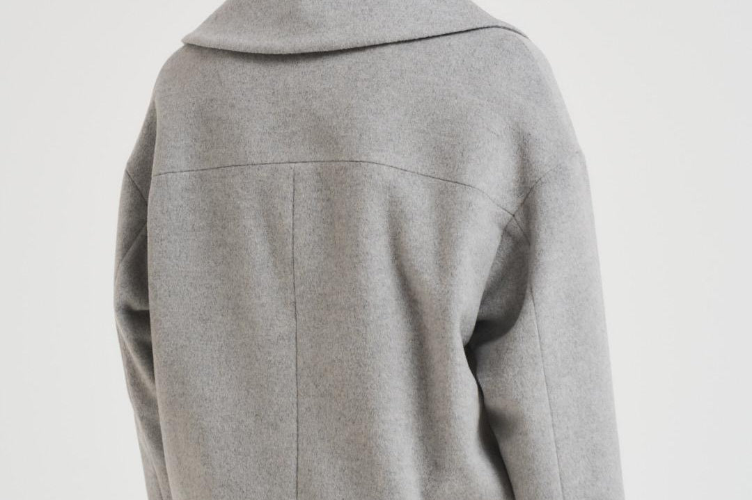 Cappotto donna corto grigio chiaro IRIS DEBORA402 ACCADEMIE TESSILI 