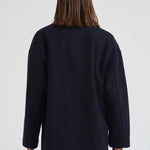 Cappotto donna Cocoon monopetto lungo nero GWP00566 P00050250486 GOLDEN GOOSE 