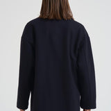 Cappotto donna Cocoon monopetto lungo nero GWP00566 P00050250486 GOLDEN GOOSE 