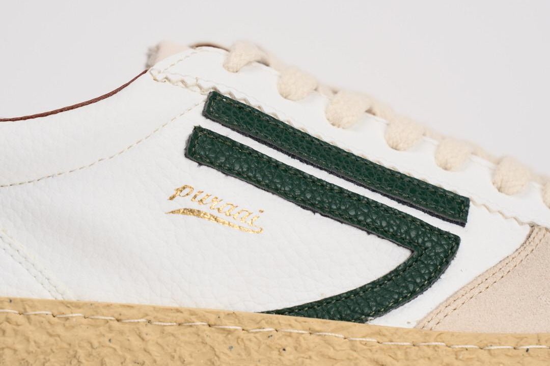 Sneakers donna Vintage Vegan Leather bianche e verdi PU101V020 VISCHIO PURAAI 